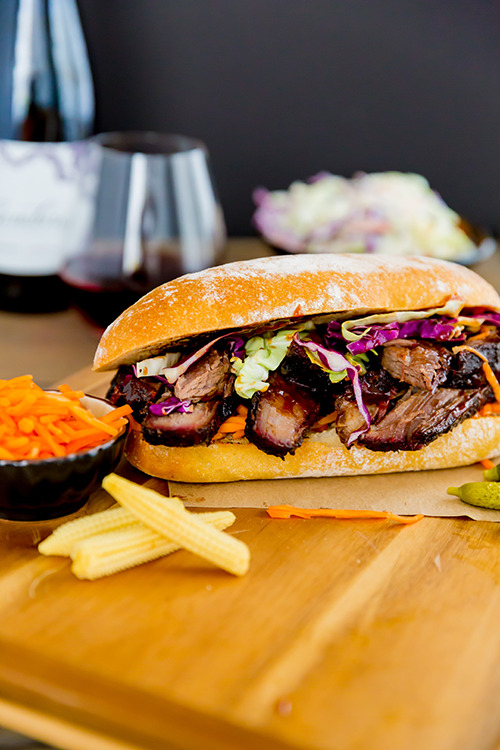 Delicous Smoked Brisket Sandwiches, Perfect for Your Next Outdoor Barbecue | Cambria Wines