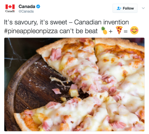 buzzfeed:Did you know that Hawaiian pizza is a Canadian...