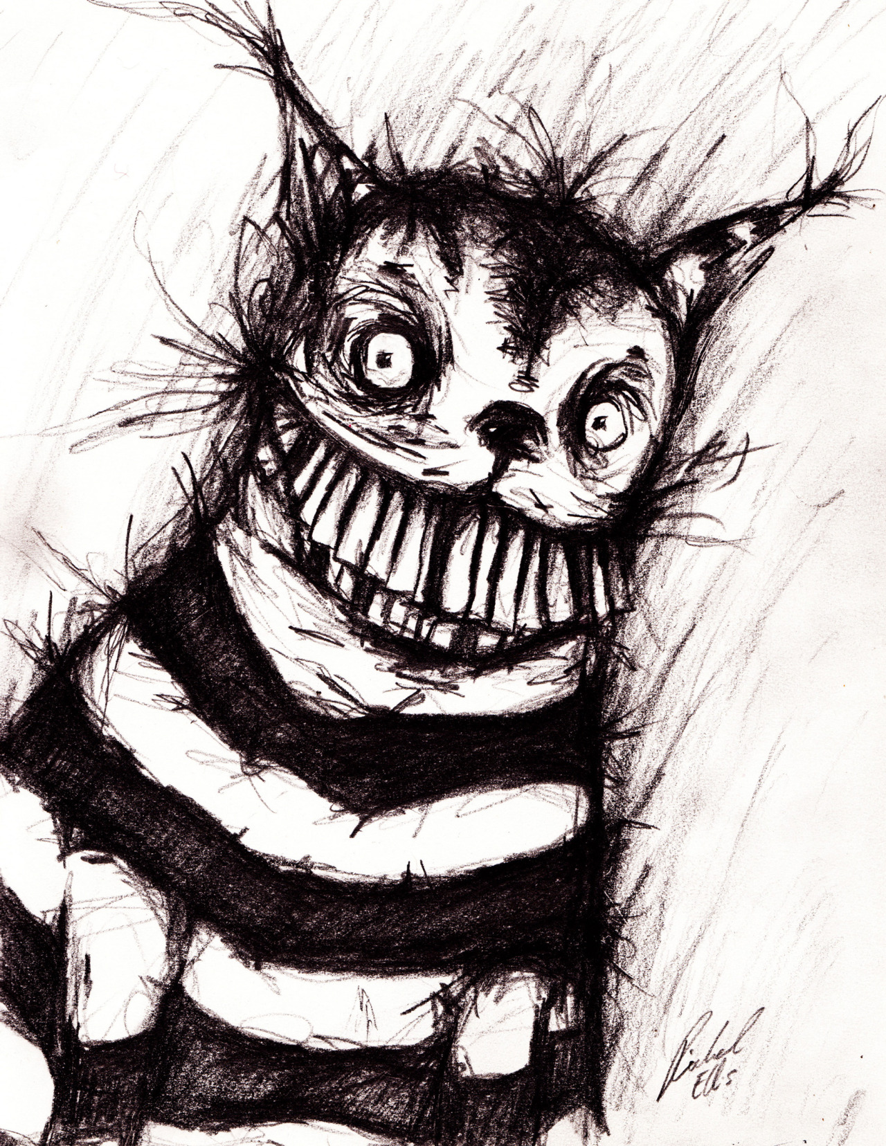 roboellis: stuff I've made • Cheshire cat pencil sketch, based on an...