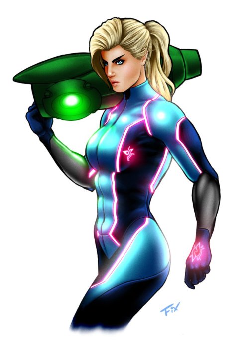 the-midnight-doe:Zero Suit Samus, Re-imaginedCredit for each...