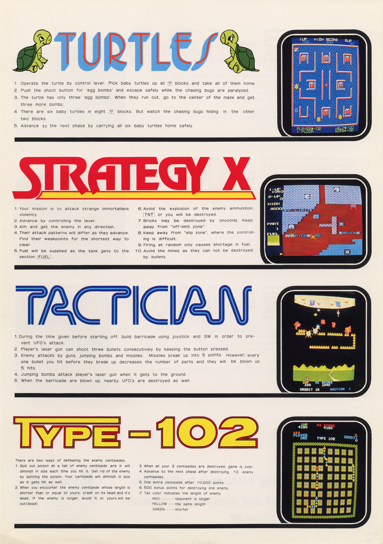 Flyer Fever - Konami Video Games Catalog (1981)