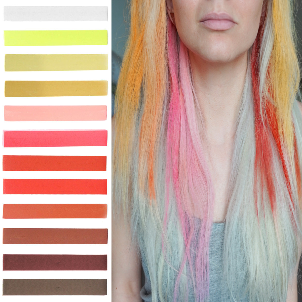 Hair Chalk Big Temporary Burgundy Ombre Hair Dye Maroon