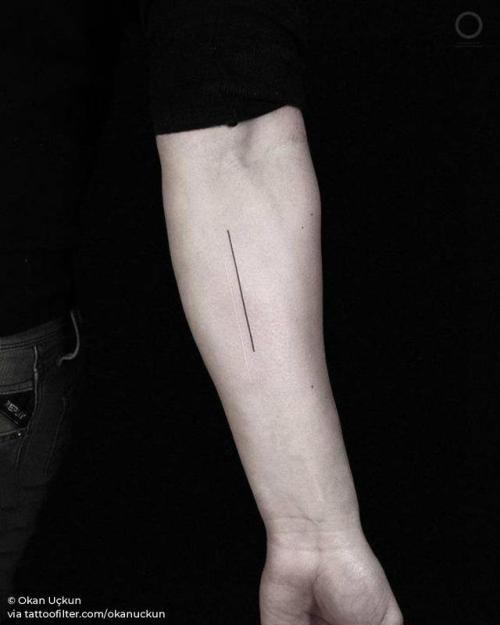 By Okan Uçkun, done at Bang Bang Tattoo, Manhattan.... geometric shape;small;line;line art;tiny;okanuckun;white;ifttt;little;minimalist;inner forearm;fine line