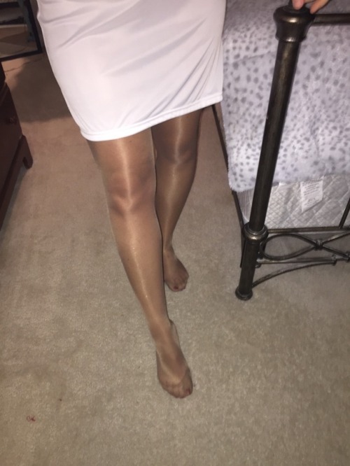 Shiny Pantyhose Wife And Her Husband