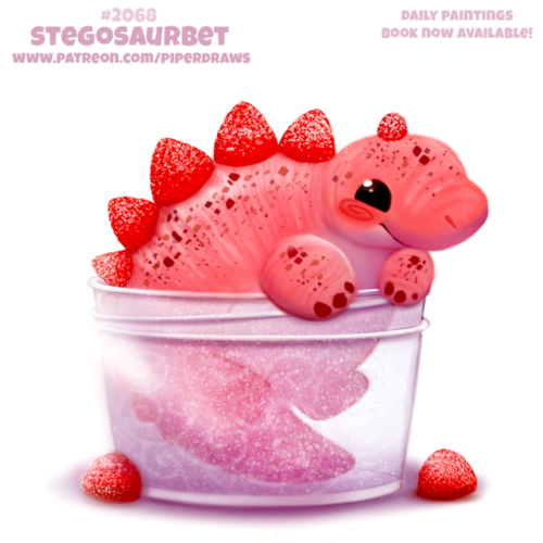 cryptid-creations:Daily Paint #2068. StegosaurbetDaily Book...