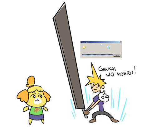 isabelle cloud strife smash ultimate animal crossing nintendo switch super smash bros ultimate my stuff is this still art?