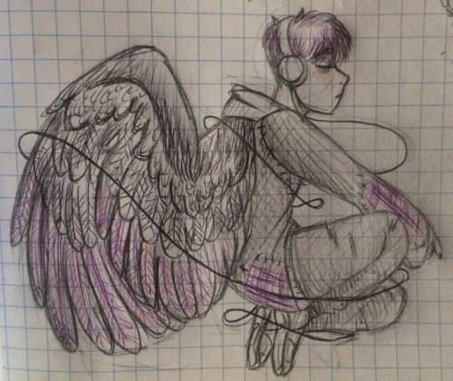 artfromthevoid:Wing!Virgil doodles from math class, inspired...