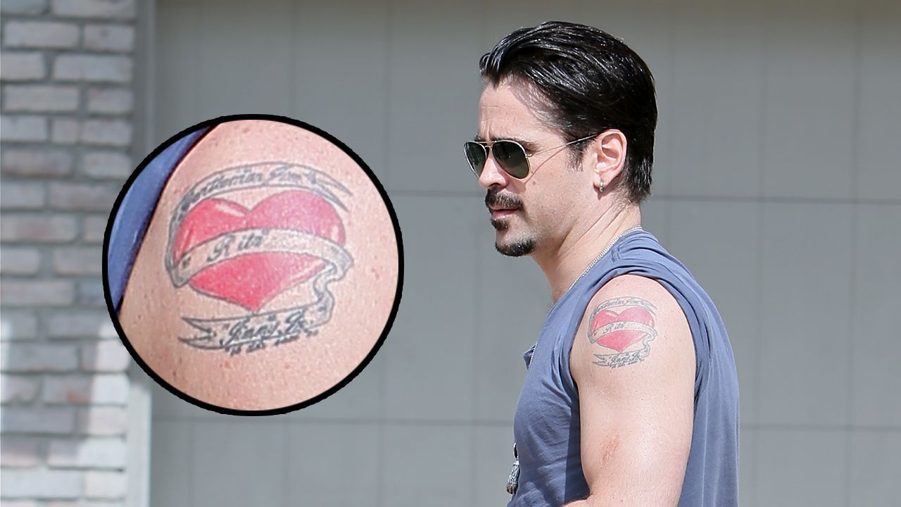 Colin Farrells Arm Tattoos Are Nearly Fully Removed Photo 3905785  Colin  Farrell Photos  Just Jared Entertainment News