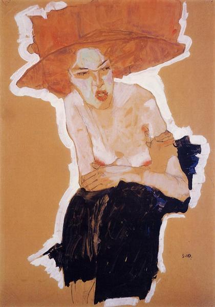 egonschiele-art:The Scornful Woman1910Egon Schiele