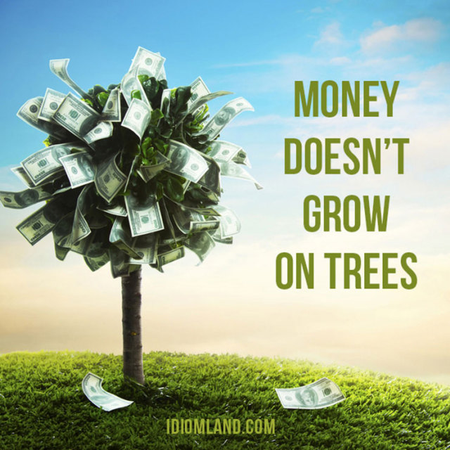 Idiom Land — “money Doesn’t Grow On Trees” Means “it’s Not Easy