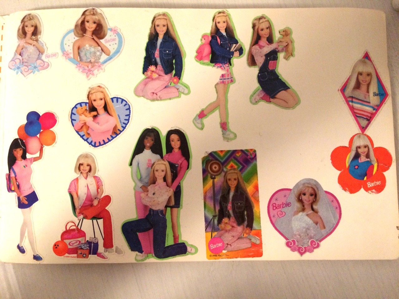 vintage barbie stickers