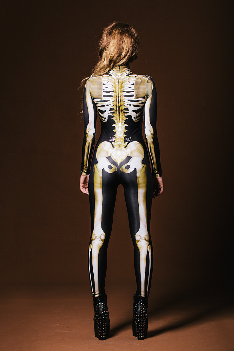 Designer Skeleton Costume Fully Secured Realistic Catsuits Jumpsuits Playsuits 