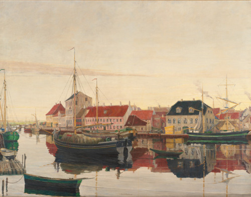 nationalgallery-dk:Randers havn af Johan Rohde, National...