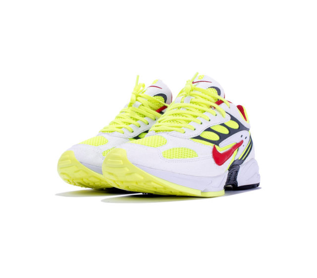 NIKE AIR GHOST RACER White/Atom Red-Neon Yellow

