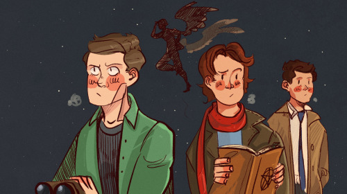 sketchydean:Anonymous said: Destiel sketch, but also Sabriel...