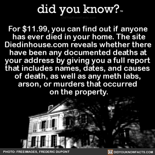 did-you-kno:For $11.99, you can find out if anyone has ever...