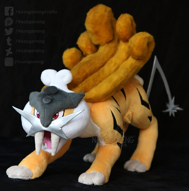 shiny raikou plush