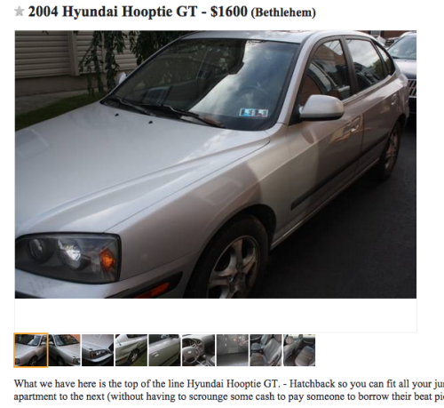 Phenomenal Craigslist Ad for Hyundai “Hooptie” - Lehigh ...
