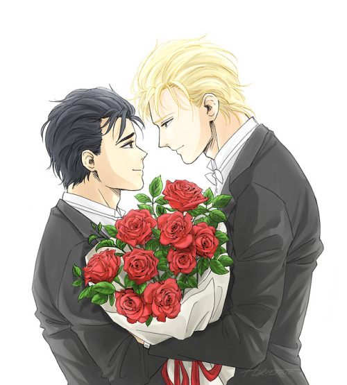 adrietine:That official art of Ash and Eiji with the nine roses...