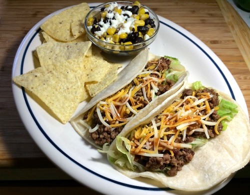 Thursday lunch, 10-4-18. National Taco Day!American-style...