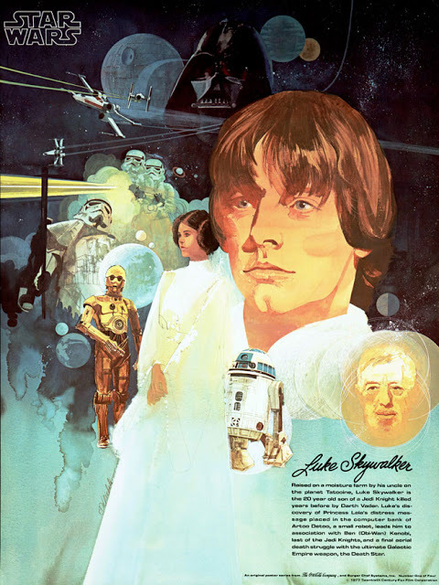 70sscifiart:A set of four rare Del Nichols' Star Wars posters...