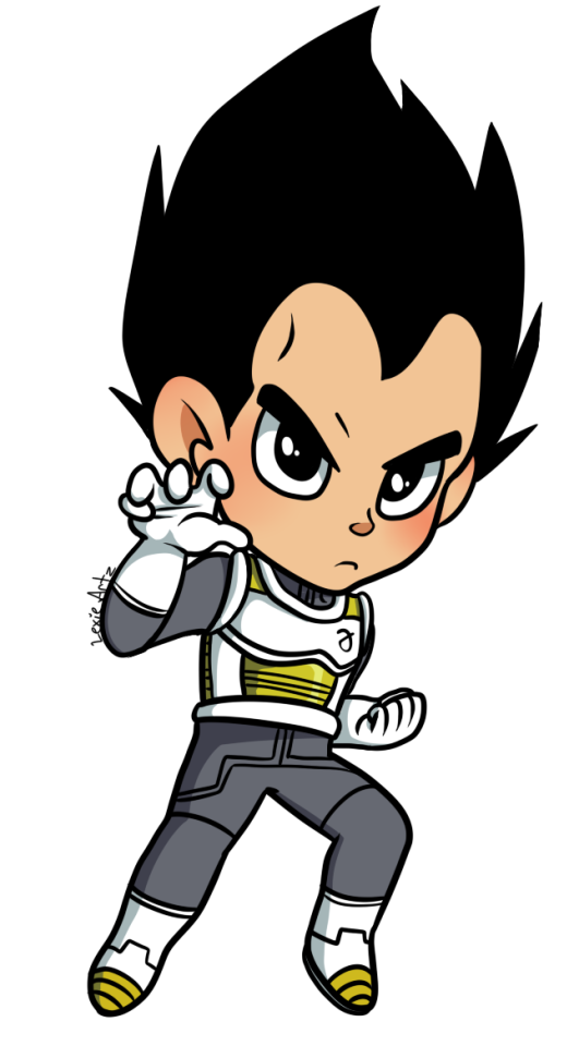 Made chibi Vegeta stickers! - Cowcat44