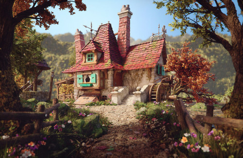 adventurelandia:Belle’s Cottage by Rafael Chies