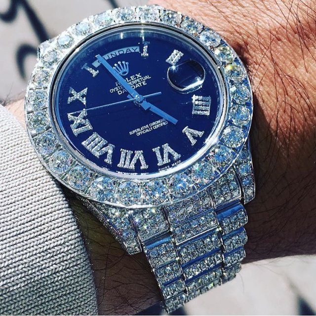 iced out mk watch mens