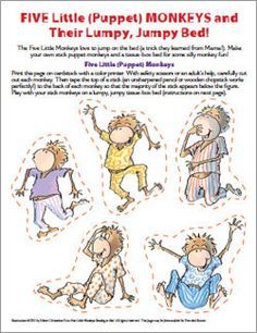 5 Little Monkeys Swinging In A Tree Printables 5 Little