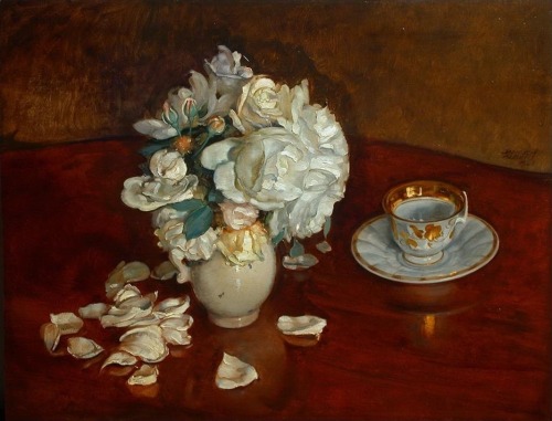 vcrfl:
“Albert Janesch: Still Life with Peonies and a Coffee Cup, 1921.
”