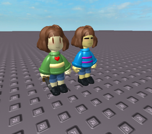 Roblox Studio Tumblr - whoop just finished making chara and frisk models on roblox studio they came out pretty good also i just got into unions which finally i don t need to