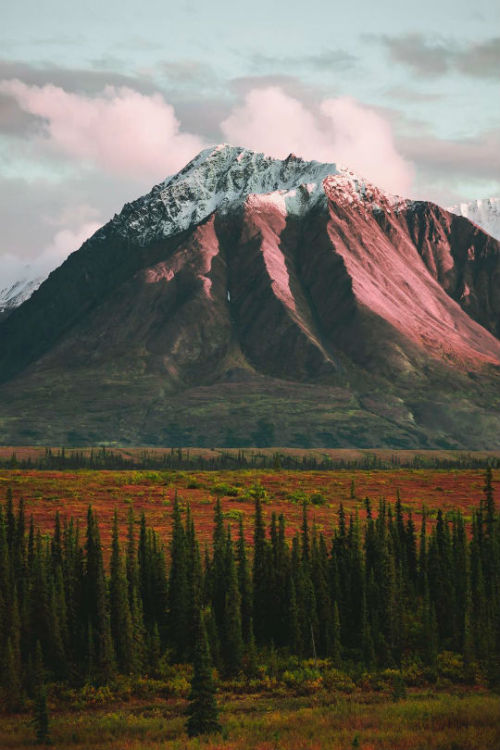 maureen2musings:Last light shining on the mountains in...