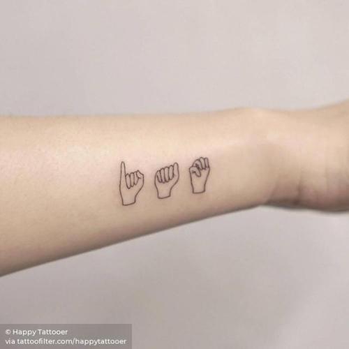 Minimal I Love You ASL Tattoo  Sign language tattoo Asl tattoo Classy  tattoos