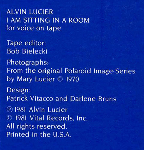 Like Boom Continuo Docs Alvin Lucier I Am Sitting In A