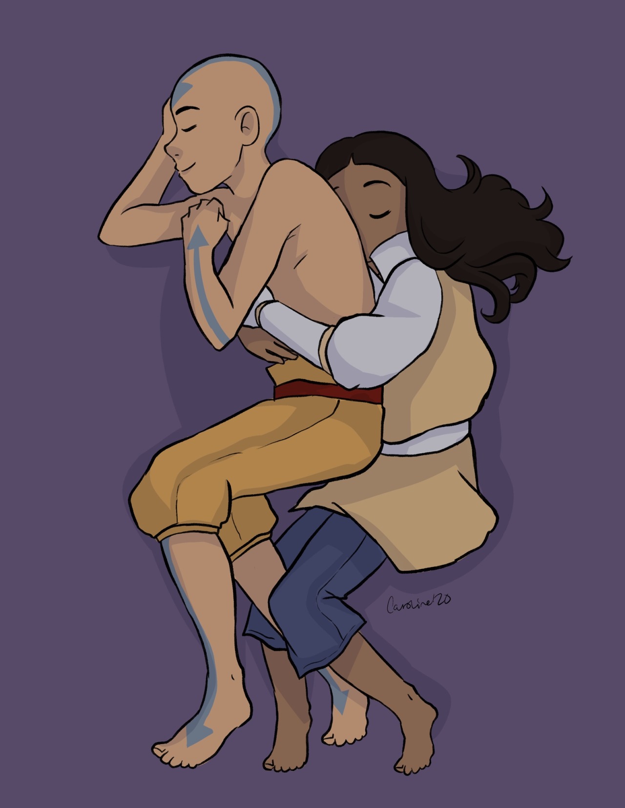 sometimes.....Katara.....is the big spoon.