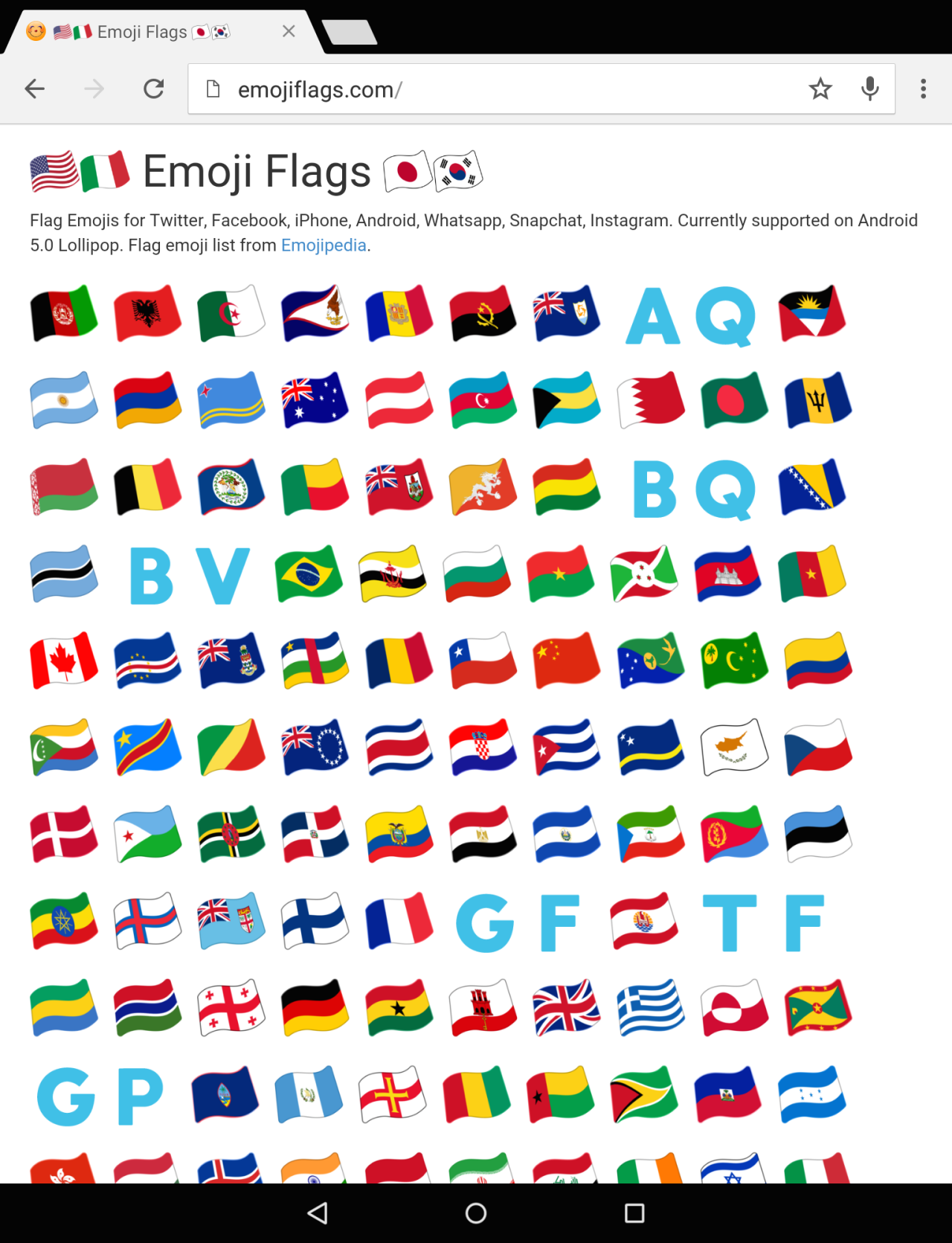 Emoji Blog Emoji Flags Showing In Full Color On Android