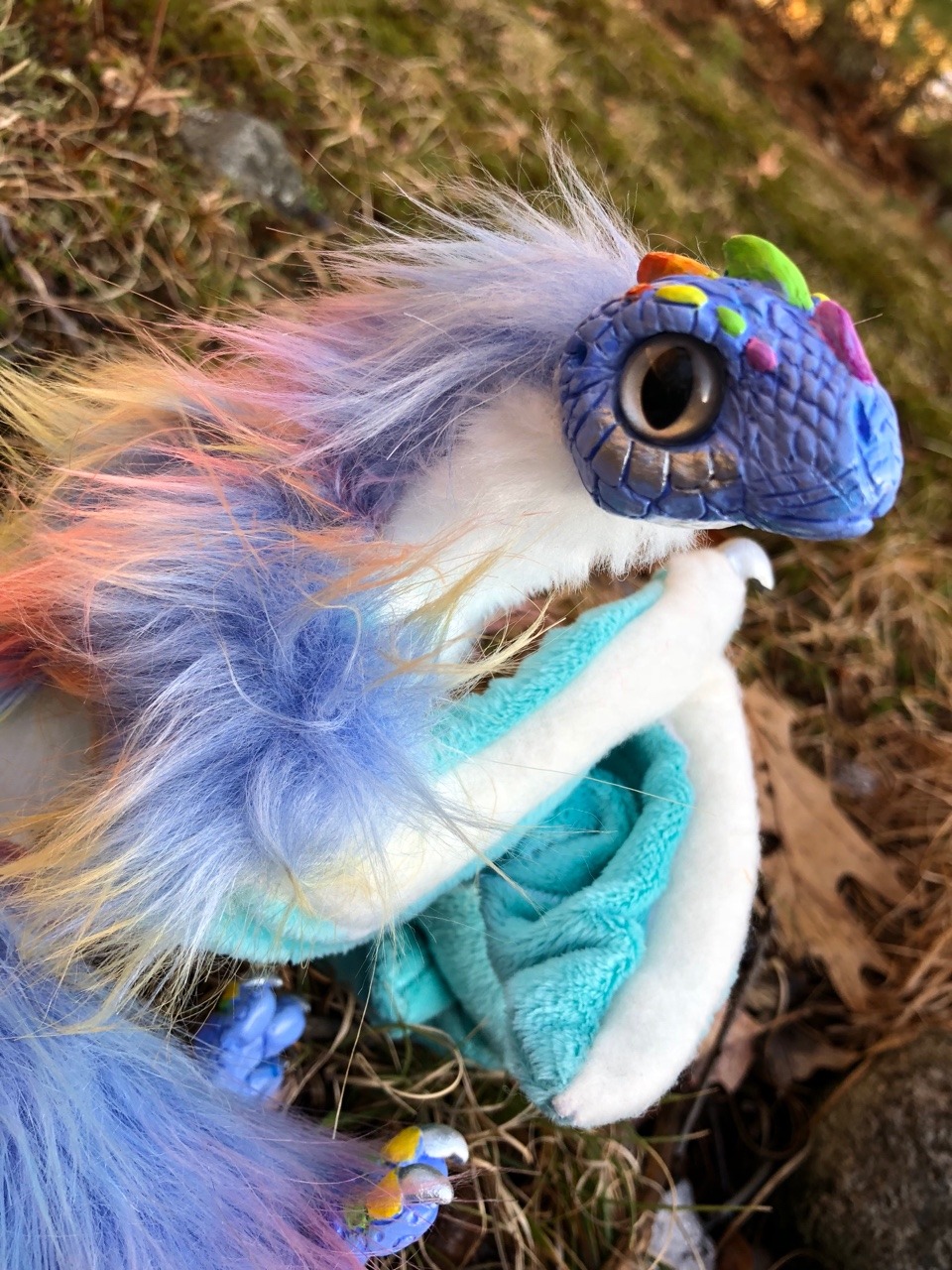 The CreatureSmith • Rainbow dragon! I love this fur and can’t wait to...