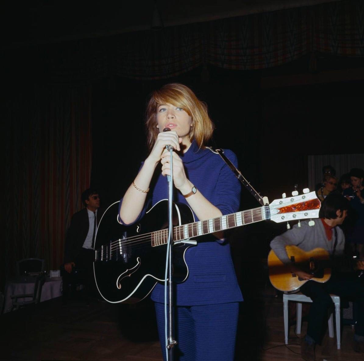 Sixties — Françoise Hardy performs at the Savoy Hotel in...