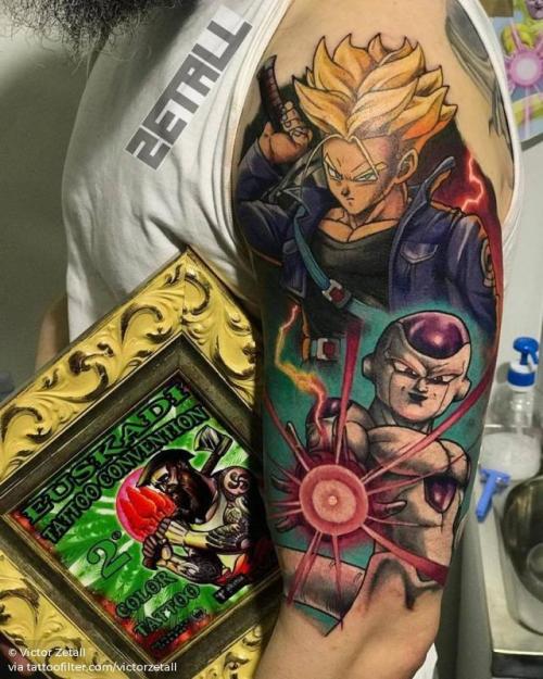 Tattoo Tagged With Dragon Ball Z Trunks Dragon Ball Characters Comic Cartoon Character Anime Fictional Character Big Frieza Tv Series Cartoon Facebook Twitter Victorzetall Upper Arm Inked App Com