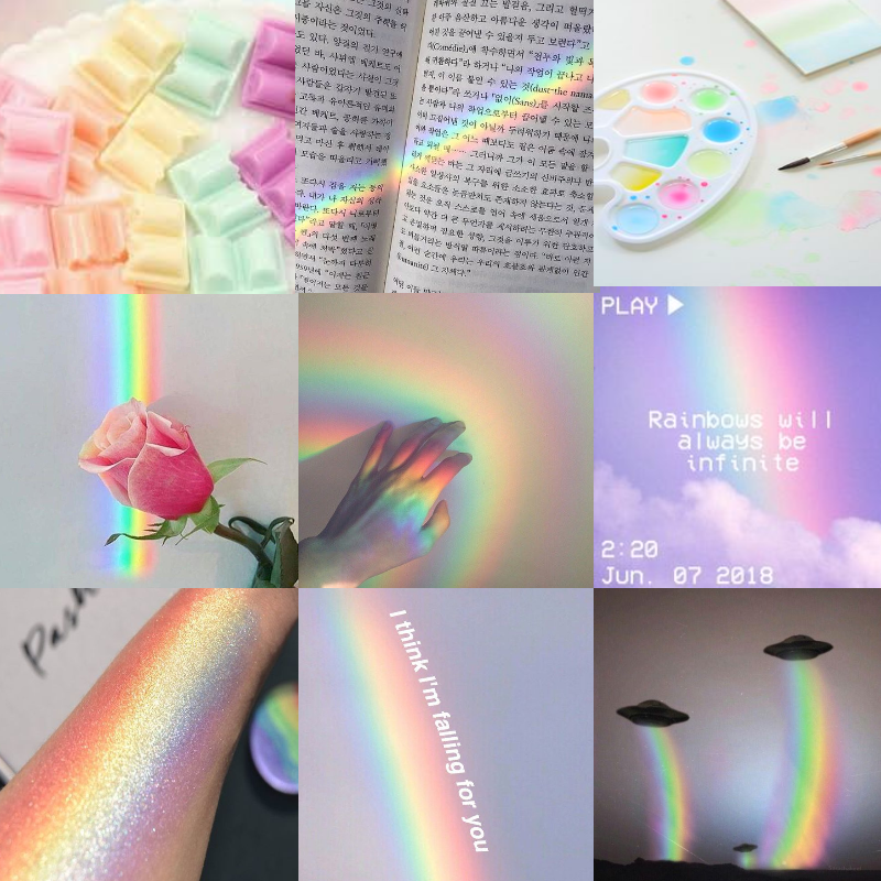 Holographic Watermelon   Pastel Rainbow Aesthetic  