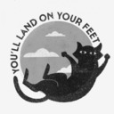 blog logo of you'll land on your feet. 