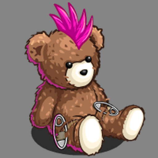 punk teddy bear