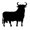 blog logo of Black Bulls on white cows