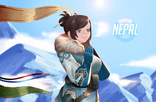 borealisowl:ANepal, MeiOverWatch/snHanaoverwatch rakugakiOQ