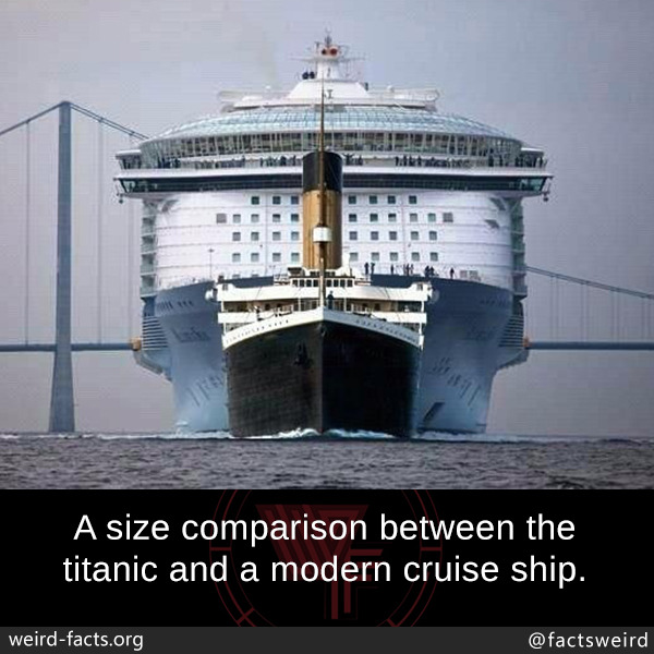 Weird Facts, A Size Comparison Between The Titanic And A Modern...