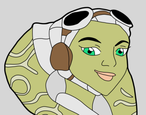 Digital drawing of Hera Syndulla from Star Wars Rebels