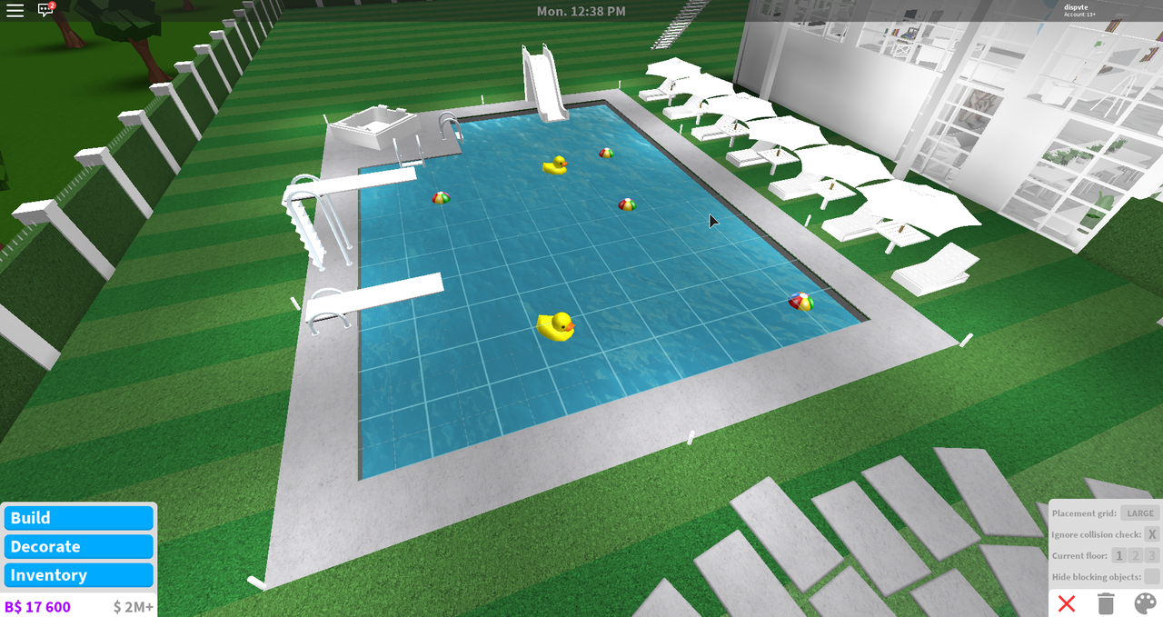 Bloxburg Blog My Pool Also I Got K B