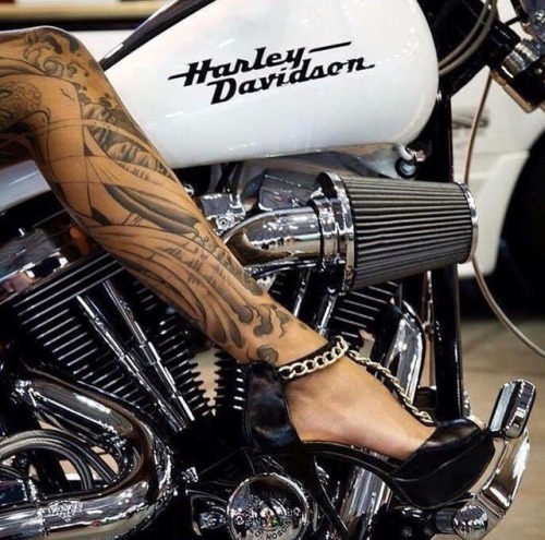 harley davidson girl tattoos