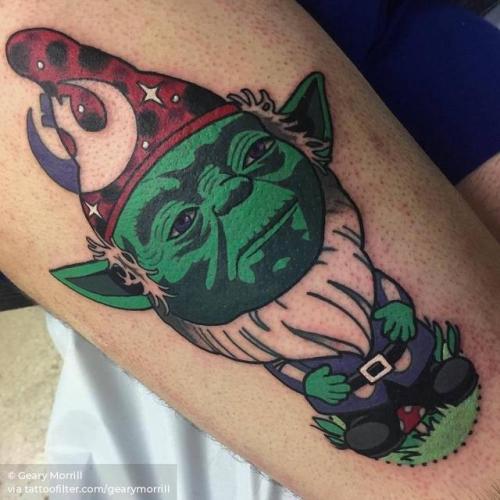 By Geary Morrill, done in Ferndale. http://ttoo.co/p/30948 film and book;fictional character;gearymorrill;big;gnome;contemporary;thigh;star wars;facebook;star wars characters;twitter;pop art;mythology;yoda