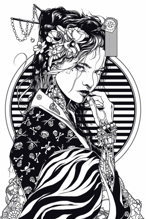 geisha drawing Tumblr 